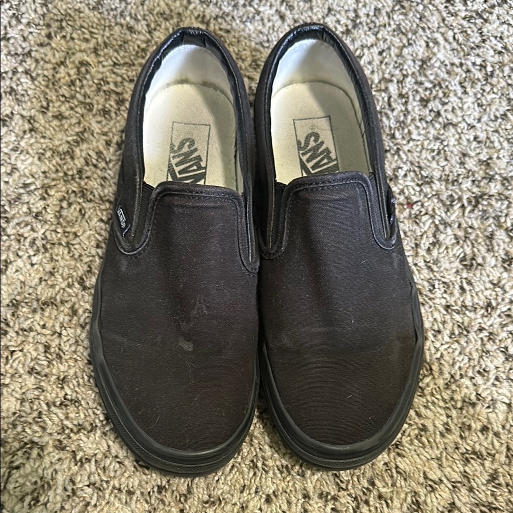 Vans Black Slip-On Sneakers Canvas Comfort